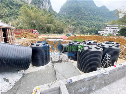PE凈化槽應用案例 廣西崇左大新農村污水處理項目